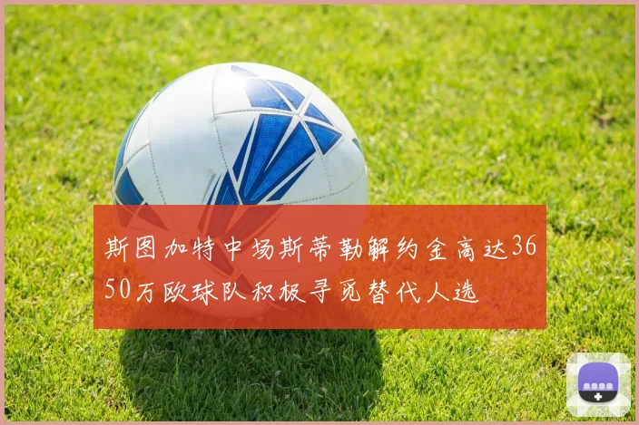 斯图加特中场斯蒂勒解约金高达3650万欧球队积极寻觅替代人选